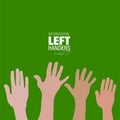 International lefthanders Day. August 13. Happy Left Handers Day