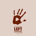 International lefthanders Day. August 13. Happy Left Handers Day