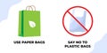 Vector illustration for International Plastic Bag Free Day.