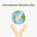 Vector illustration for International Volunteer Day