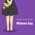 Vector illustration for International Widows Day.