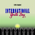 Vector Illustration of International Youth Day 12th August