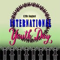 Vector Illustration of International Youth Day 12th August