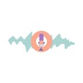 vector illustration internet voice chat cartoon.