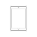 Vector illustration of the Ipad pro on the white background Royalty Free Stock Photo