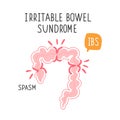 Vector illustration of irritable bowel syndrome