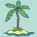 Vector illustration of an island