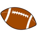 Vector illustration of isolated American football on a white background.