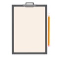 Clipboard and white blank sheet of paper. Vector illustration Royalty Free Stock Photo