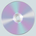 Vector illustration of isolated blank compact disc CD or DVD. Realistic style. Royalty Free Stock Photo