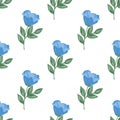 Vector illustration of isolated blue rose