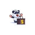 Panda bear sticker emoticon orator speaker