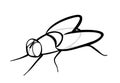 Vector illustration of lying on leaf snail shell