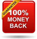 Money back button web icon red Royalty Free Stock Photo
