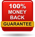 Money back button web icon red Royalty Free Stock Photo