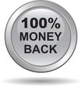 Money back button web icon sliver Royalty Free Stock Photo