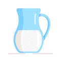 Vector illustration of an isolated pitcher of milk on a white background.