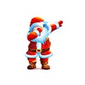 Father Frost Christmas character dancing dab step