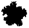 Velvet african violet flower silhouette