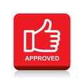 Approved thumbs up button