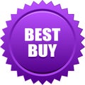 Best buy seal stamp violet Royalty Free Stock Photo