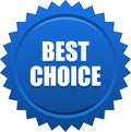 Best choice seal stamp blue Royalty Free Stock Photo