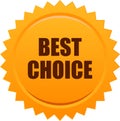 Best choice seal stamp orange Royalty Free Stock Photo