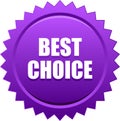 Best choice seal stamp violet Royalty Free Stock Photo