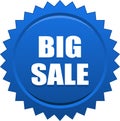 Big sale seal stamp badge blue Royalty Free Stock Photo