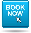 Book now icon web button cyan