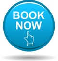 Book now icon web button cyan