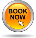 Book now icon web button orange