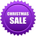 Christmas sale seal stamp badge violet Royalty Free Stock Photo