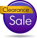 Clearance sale web button Royalty Free Stock Photo