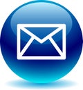 Contact mail icon web buttons blue