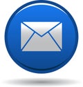 Contact mail icon web buttons blue Royalty Free Stock Photo