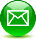 Contact mail icon web buttons green