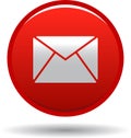 Contact mail icon web buttons red Royalty Free Stock Photo