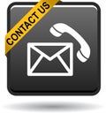 Contact us mail call icons black Royalty Free Stock Photo