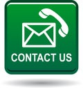 Contact us mail phone icons green