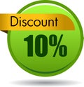 10 Discount web button icon Royalty Free Stock Photo