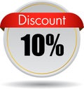 10 Discount web icon Royalty Free Stock Photo