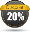 20 Discount web icon Royalty Free Stock Photo