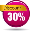30 Discount web icon Royalty Free Stock Photo