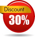 30 Discount web icon Royalty Free Stock Photo