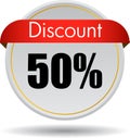 50 Discount web icon Royalty Free Stock Photo