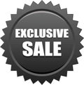 Exclusive sale seal stamp badge black Royalty Free Stock Photo