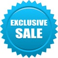 Exclusive sale seal stamp badge blue Royalty Free Stock Photo