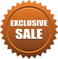 Exclusive sale seal stamp badge bronze Royalty Free Stock Photo