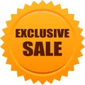 Exclusive sale seal stamp badge orange Royalty Free Stock Photo